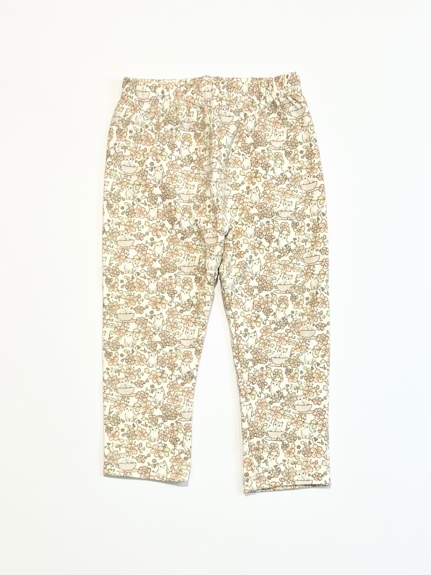 Floral cats leggings - Size 0