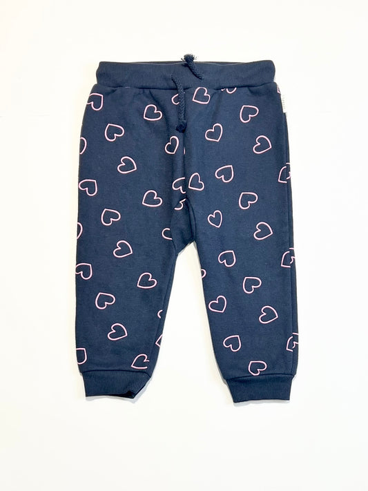 Navy hearts trackies - Size 0