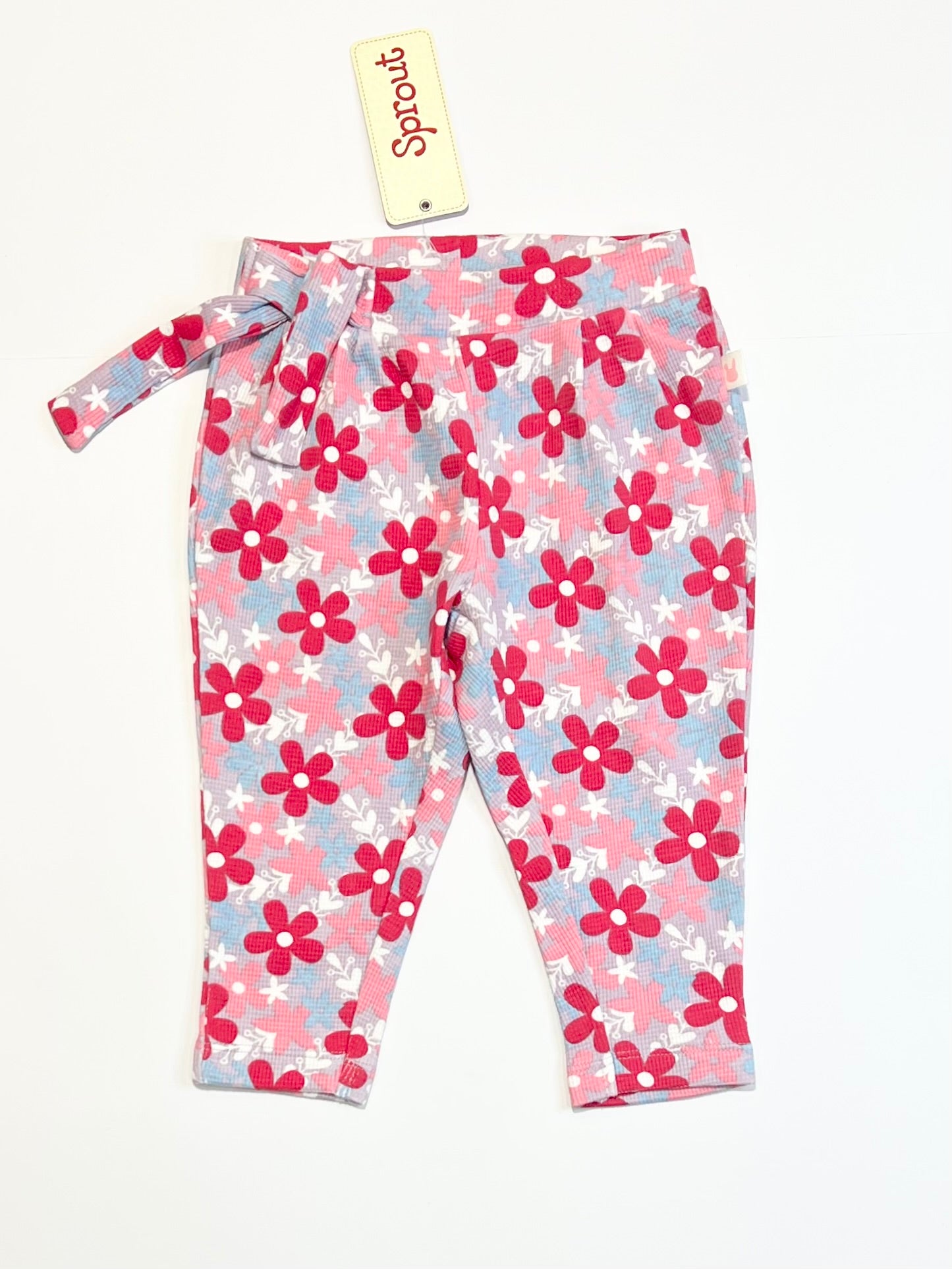 Floral waffle pants brand new - Size 0