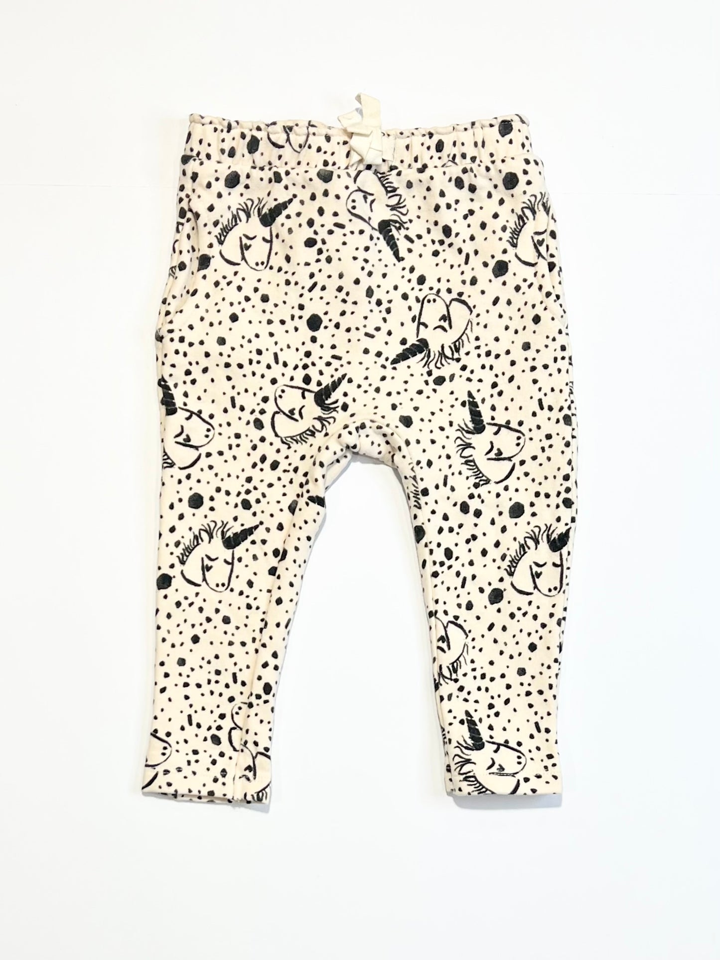 Unicorn fleece leggings - Size 9-12 months