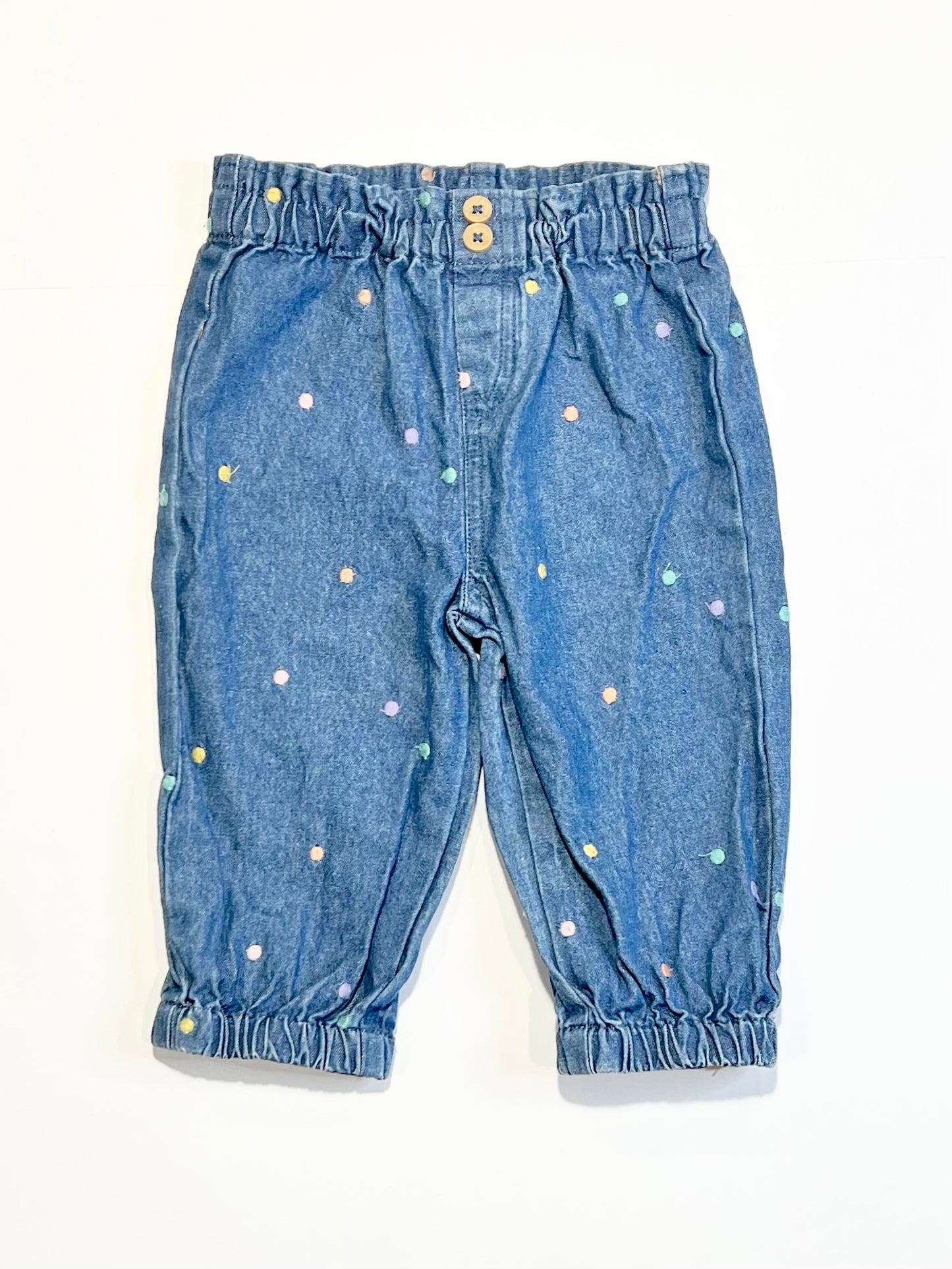 Spotty denim pants - Size 0