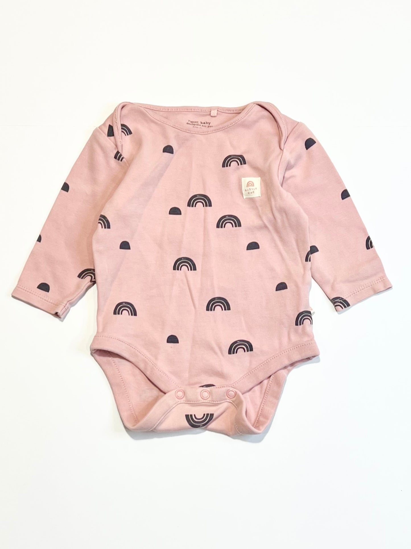 Pink rainbows bodysuit - Size 6-9 months