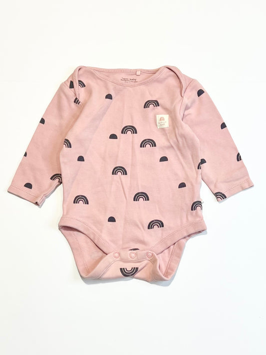 Pink rainbows bodysuit - Size 6-9 months