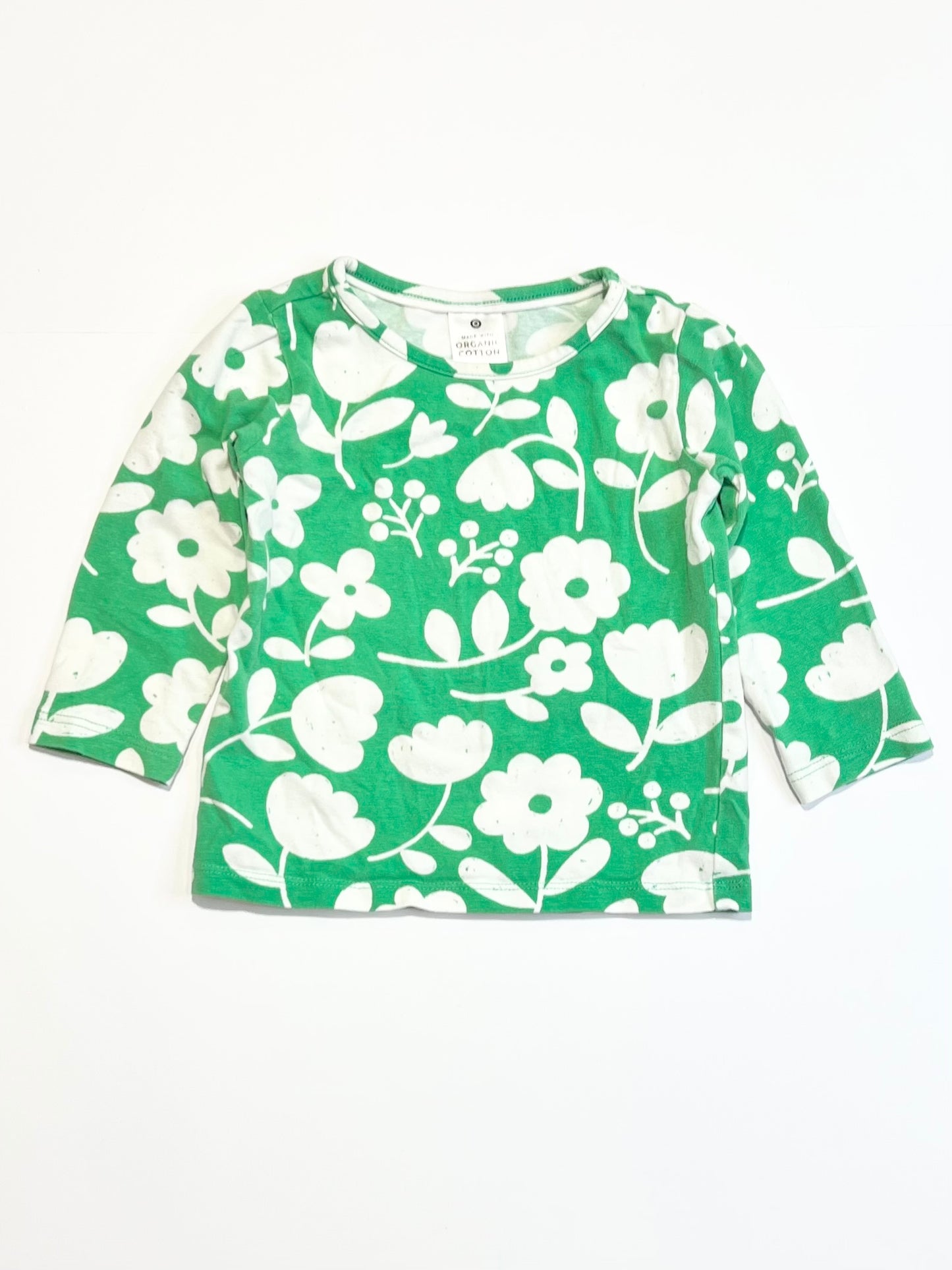 Green floral top - Size 0