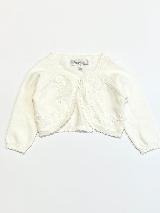 Embroidered cropped cardigan - Size 6-9 months