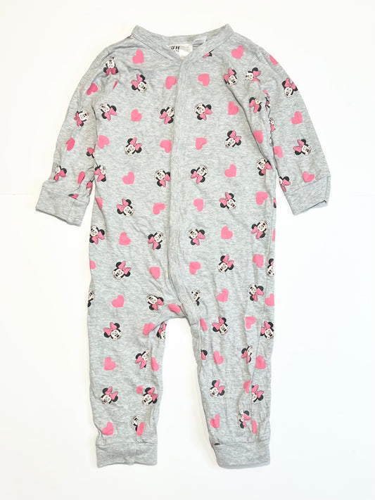 Grey Minnie onesie - Size 9-12 months