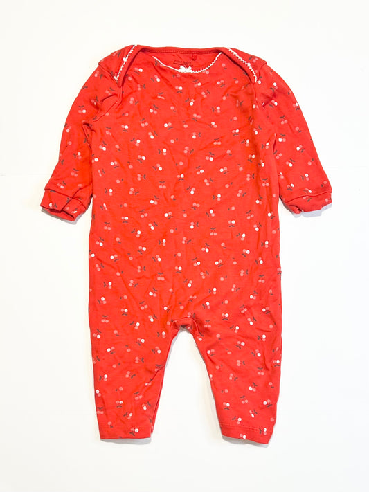 Red cherries onesie - Size 6-9 months