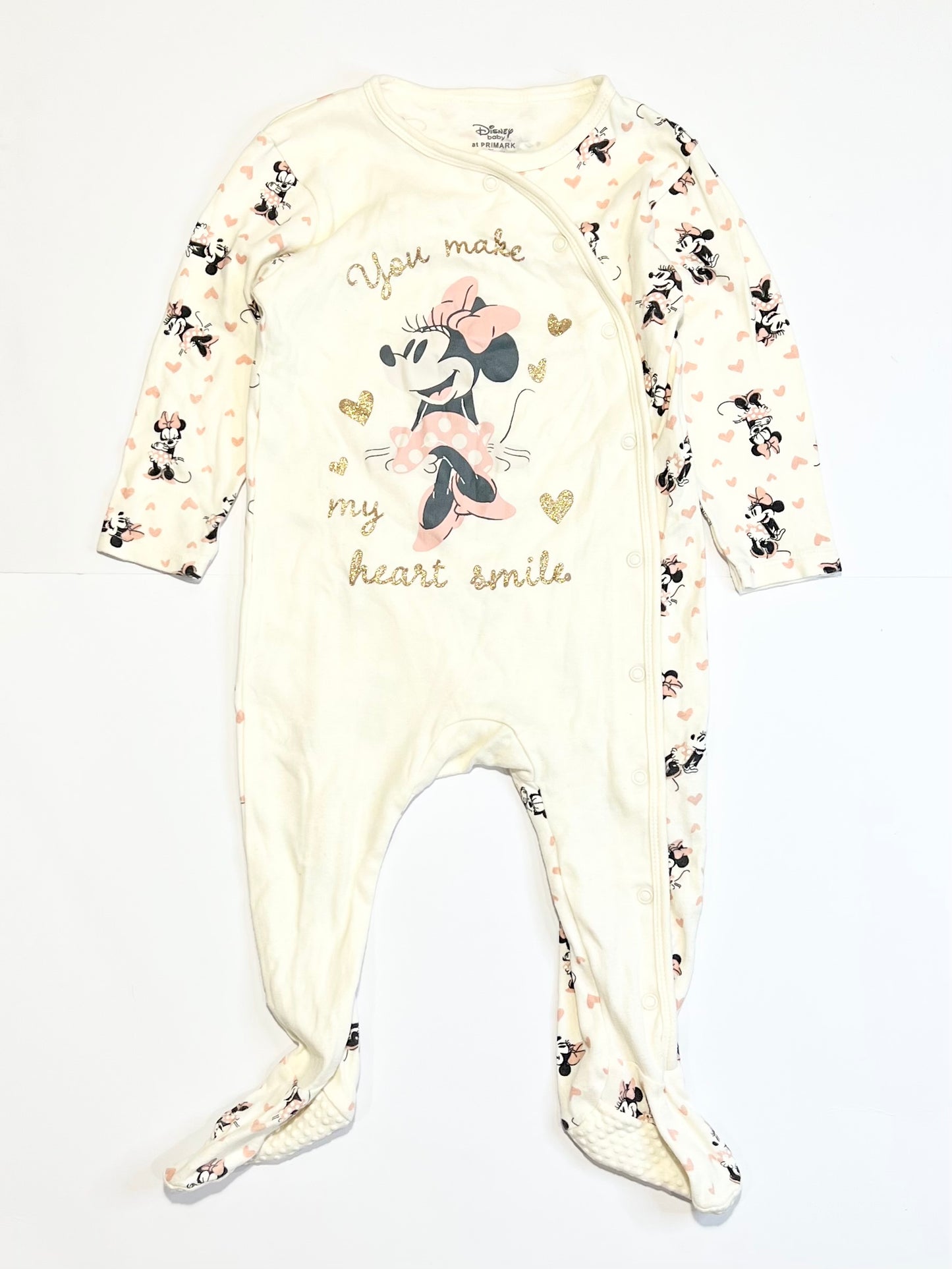 Glitter Minnie onesie - Size 9-12 months