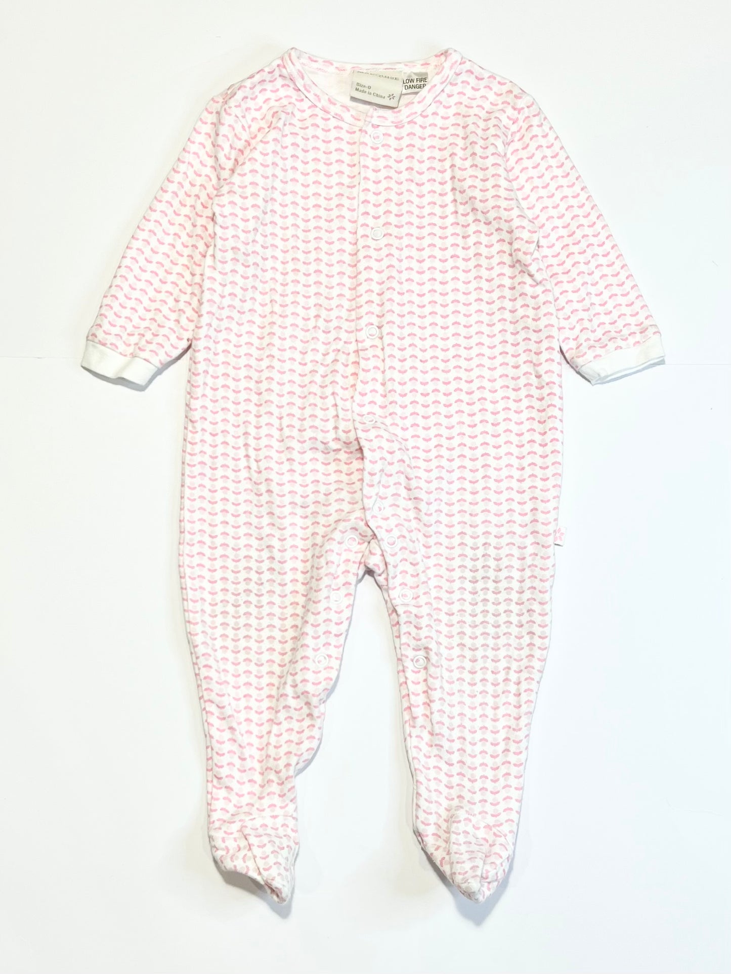Pink floral onesie - Size 0