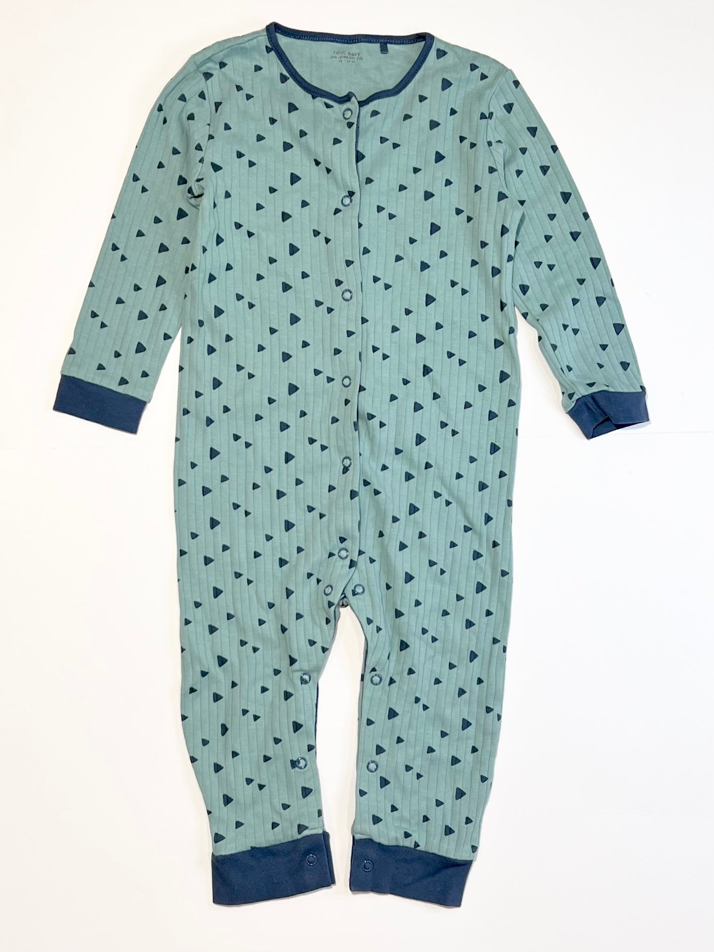 Green ribbed onesie - Size 2