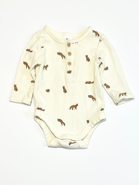 Waffle foxes bodysuit - Size 00