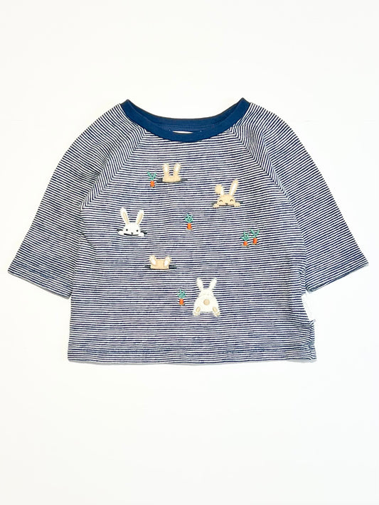Striped bunny top - Size 00