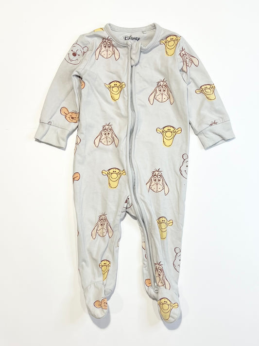 Winnie the Pooh zip onesie - Size 00