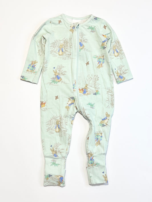 Peter Rabbit zip onesie - Size 00