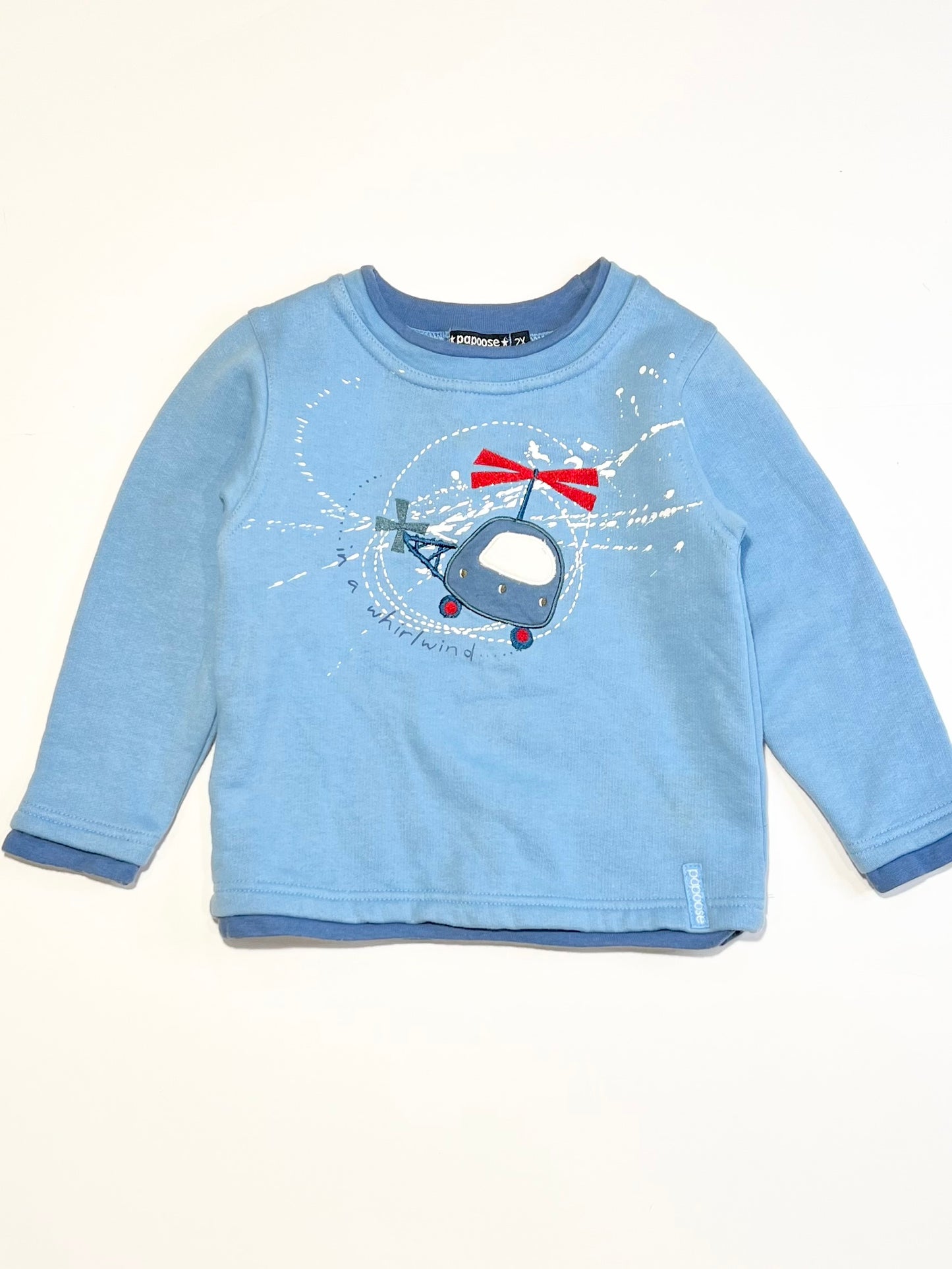 Blue helicopter sweater - Size 2