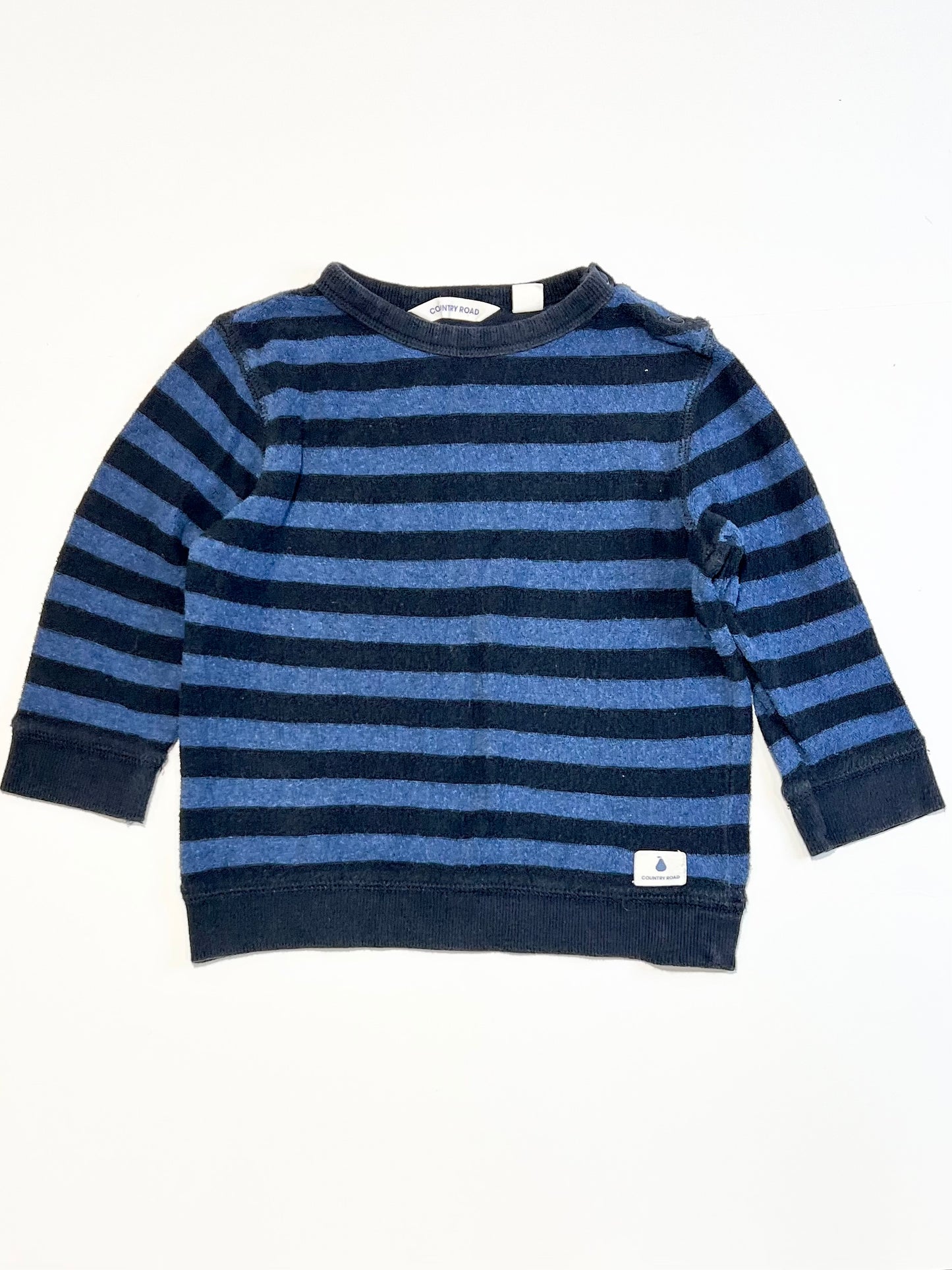 Striped terry sweater - Size 2