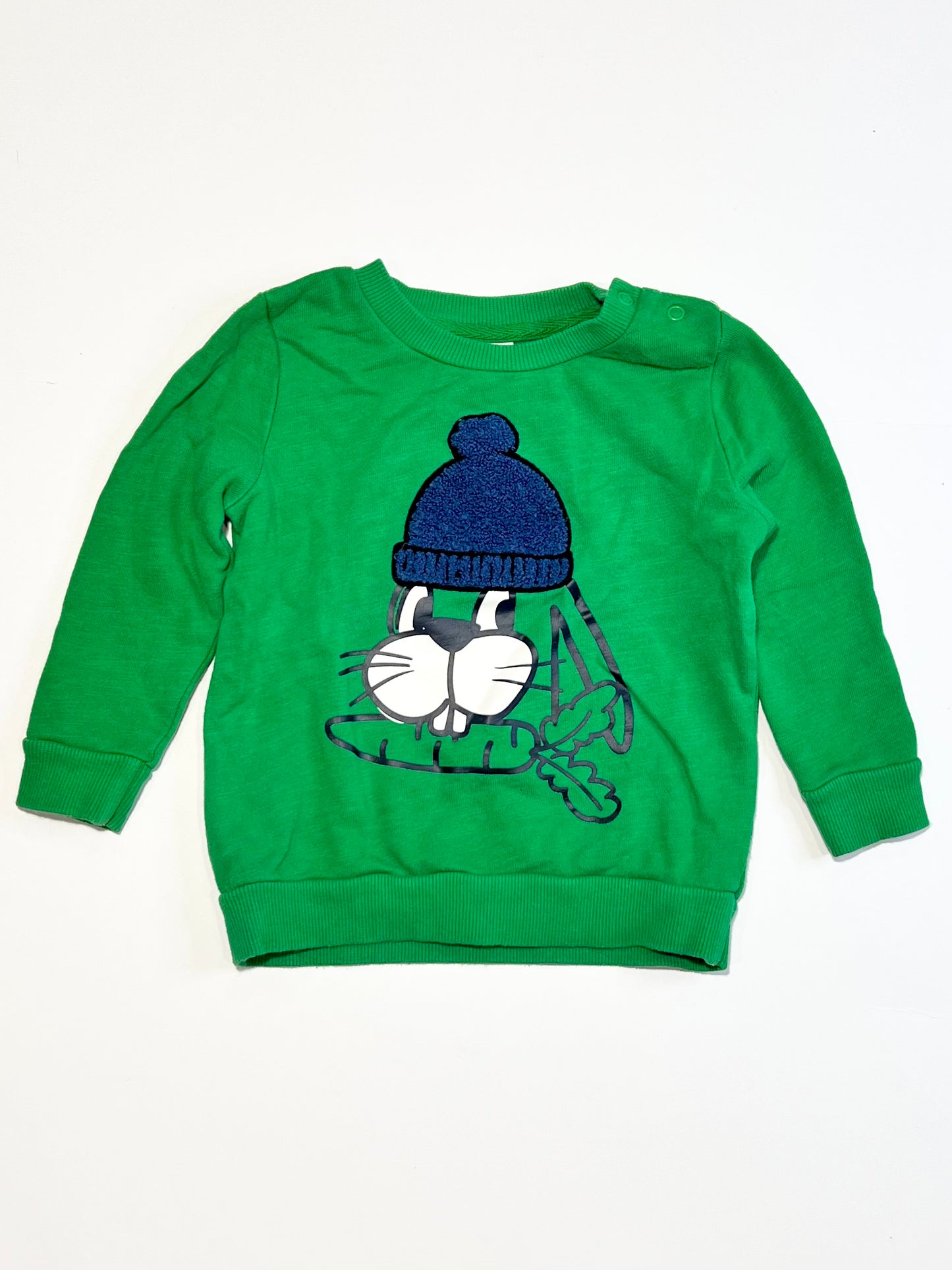 Green bunny sweater - Size 2