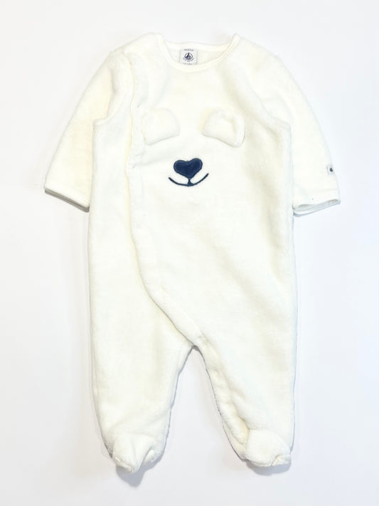 White fleece onesie - Size 00