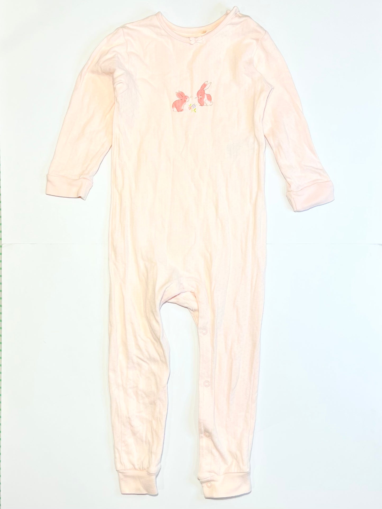 Pink bunnies onesie - Size 2-3