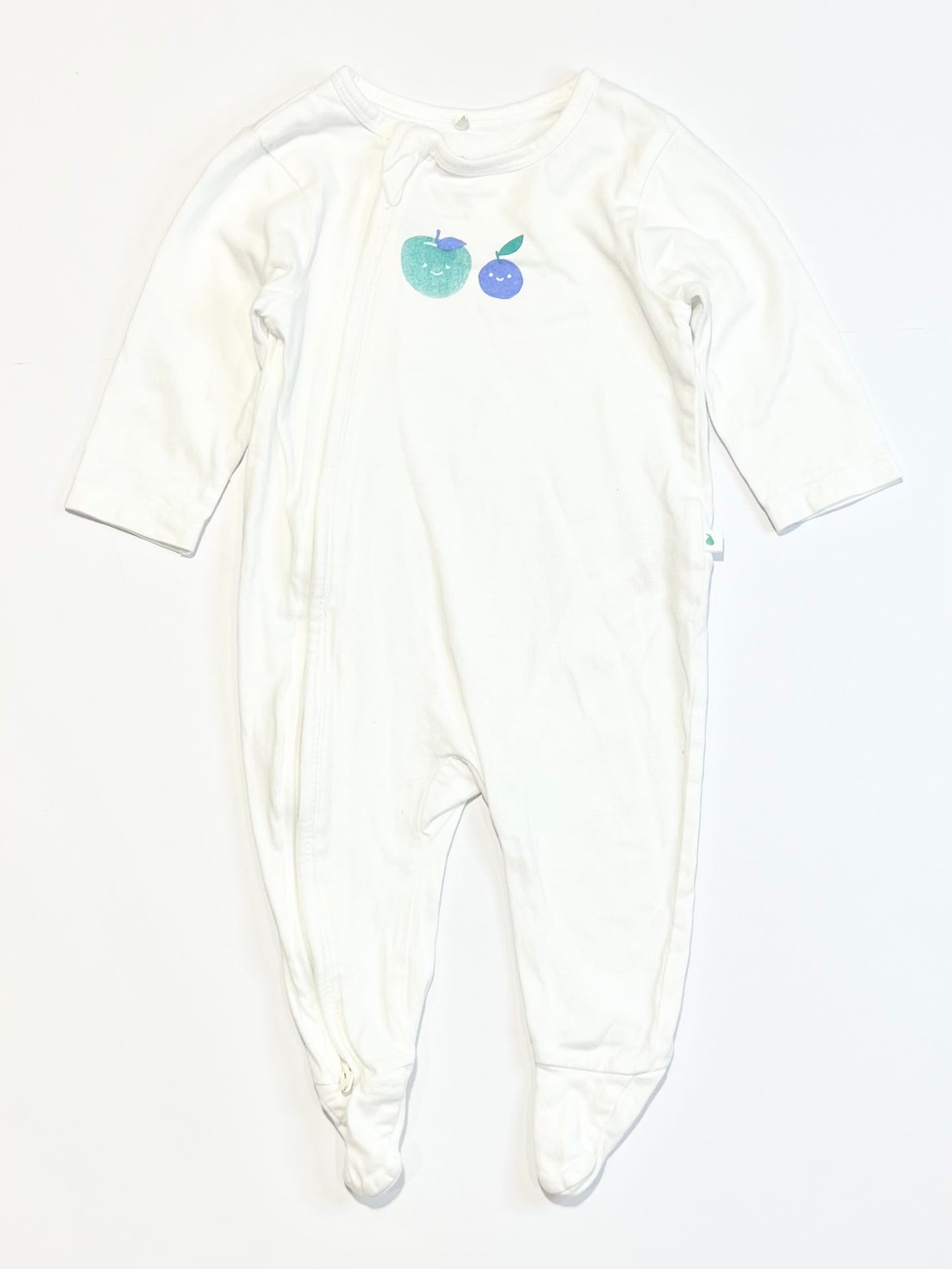 White fruit zip onesie - Size 00