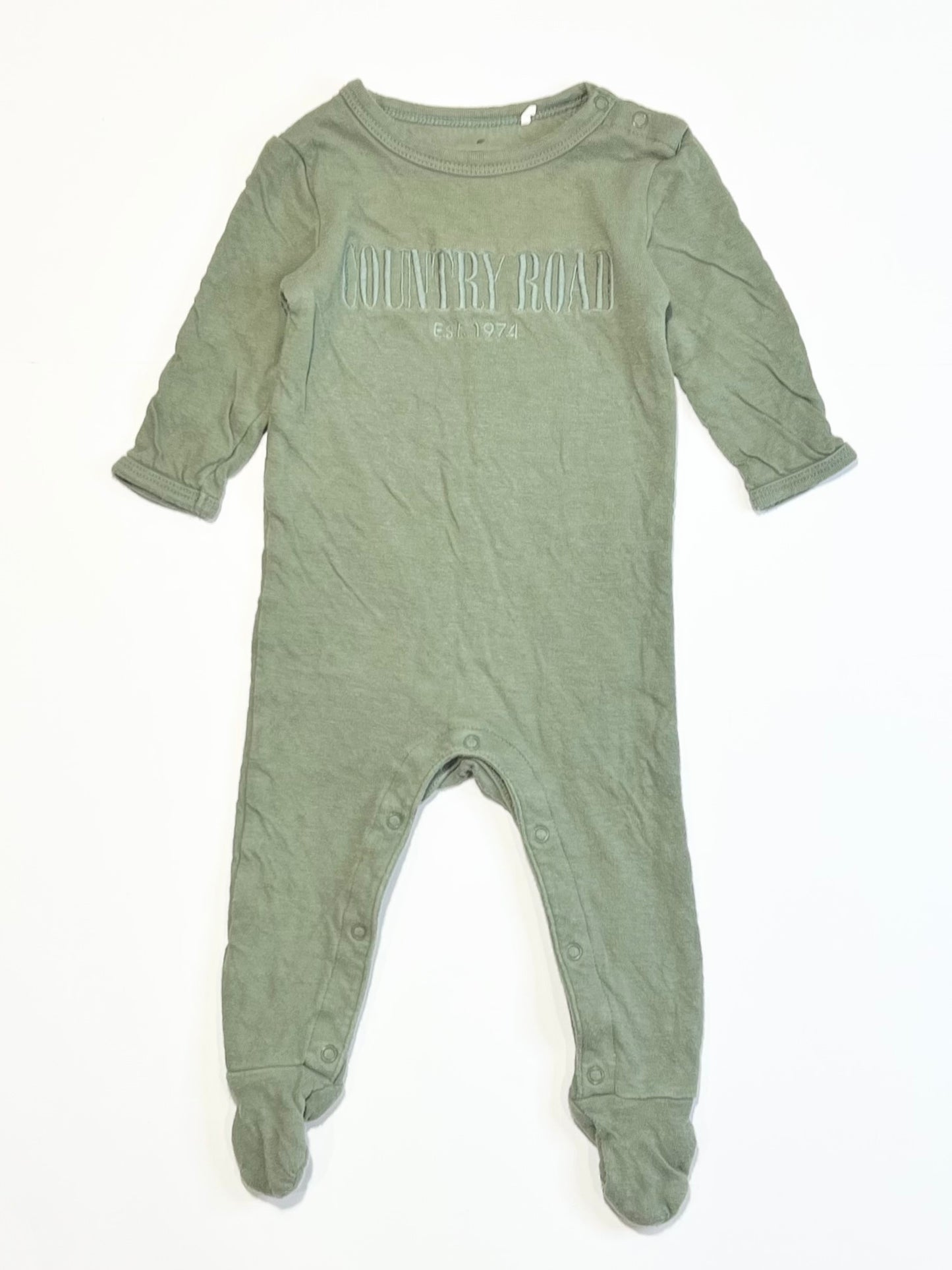 Green heritage onesie - Size 00