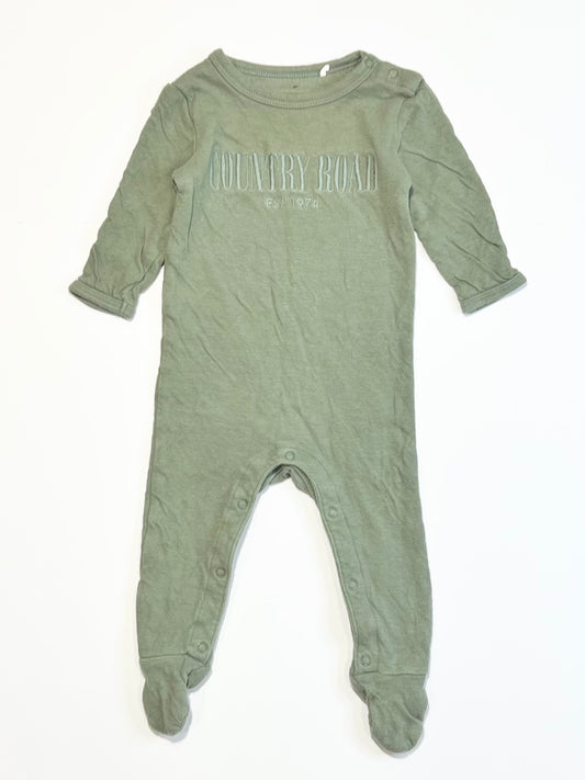 Green heritage onesie - Size 00