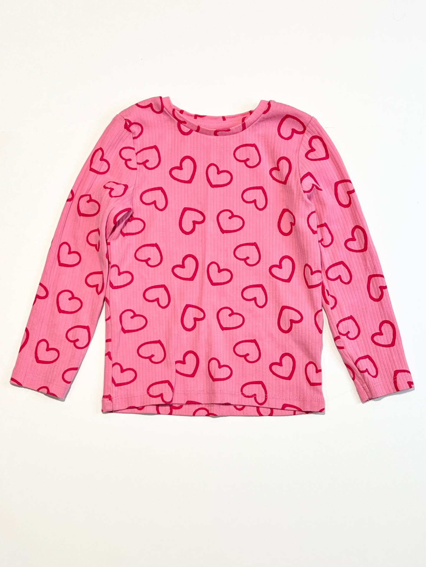 Ribbed hearts top - Size 2