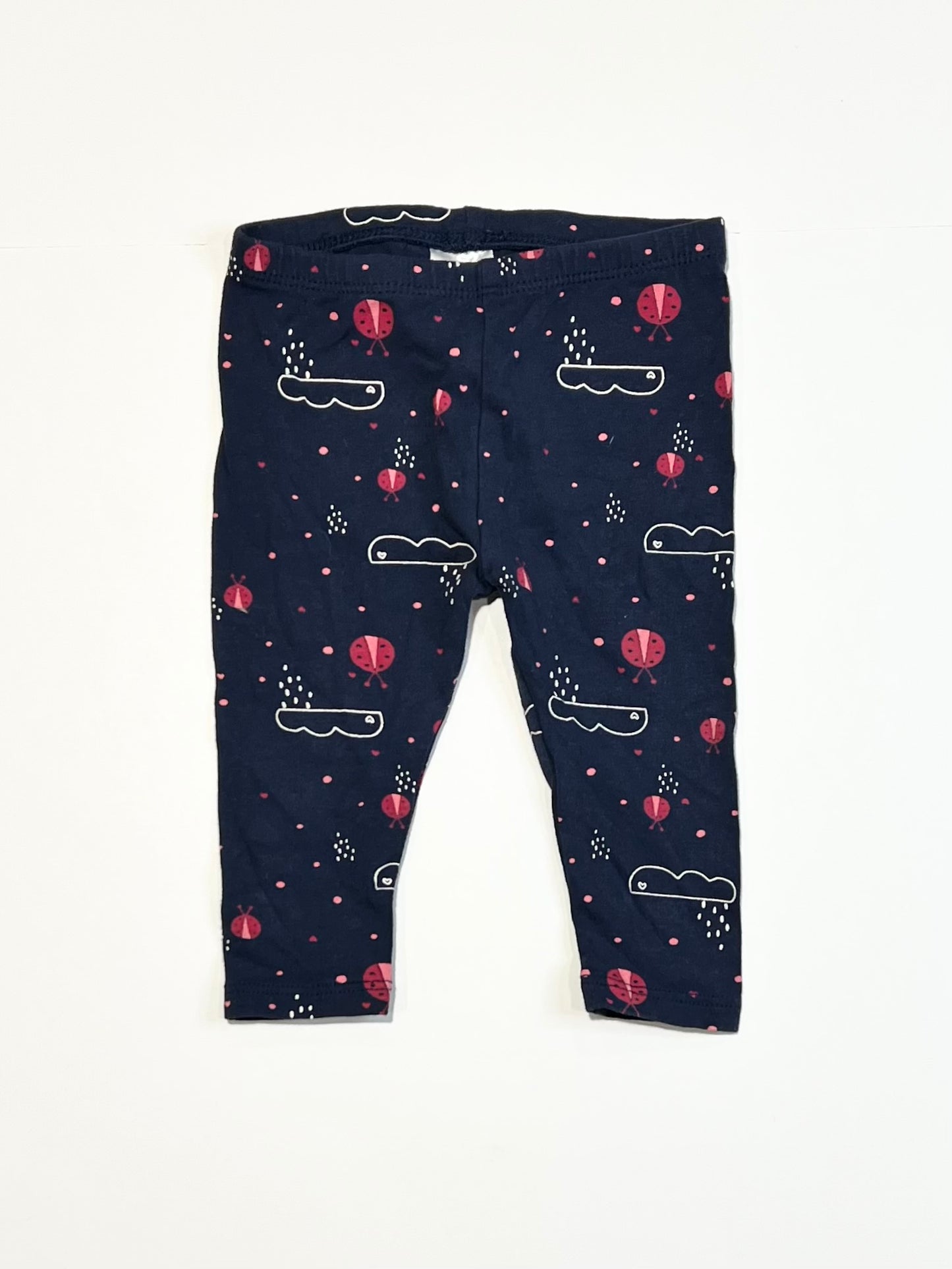 Navy ladybug leggings - Size 00