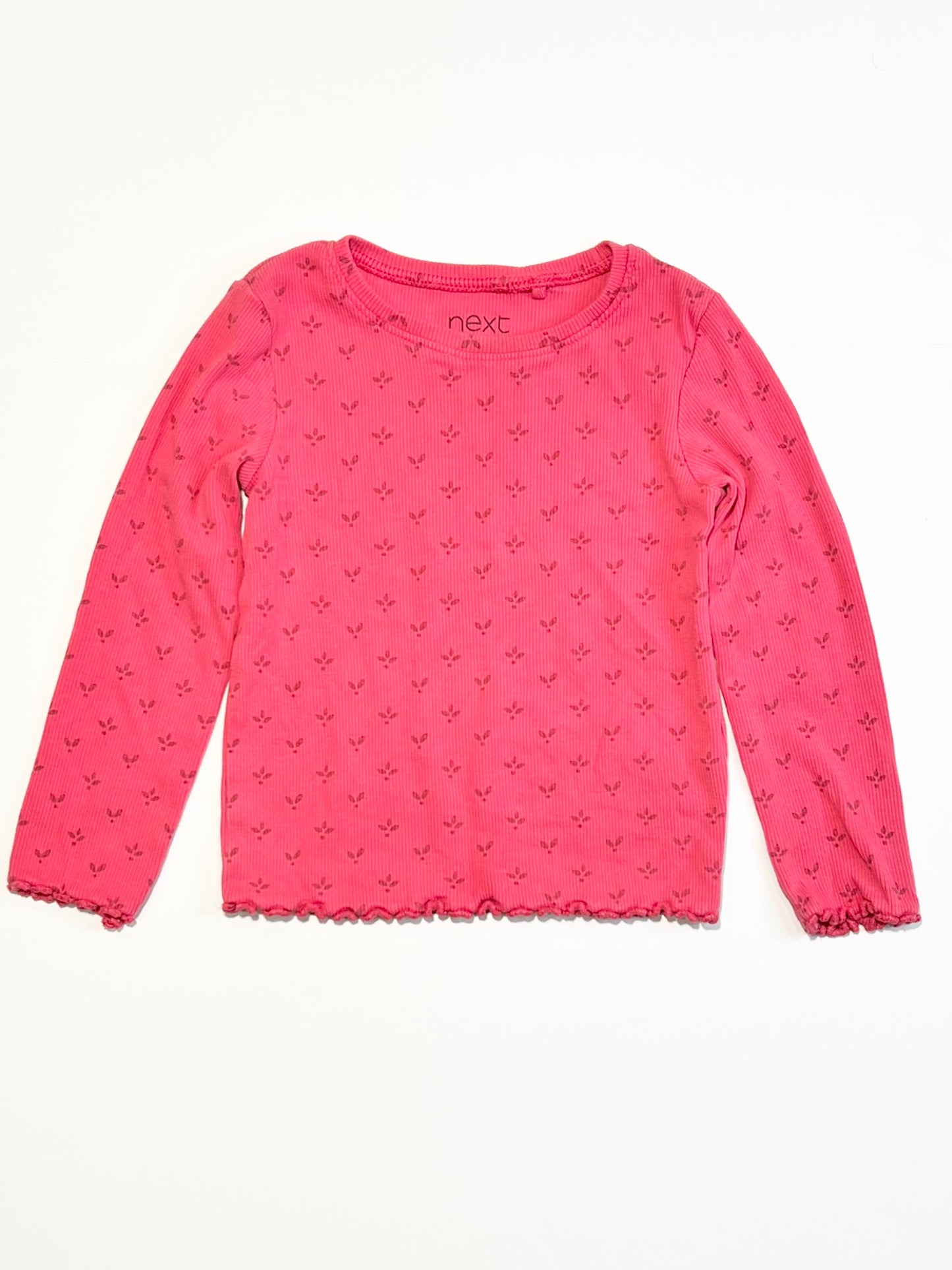 Pink ribbed top - Size 2