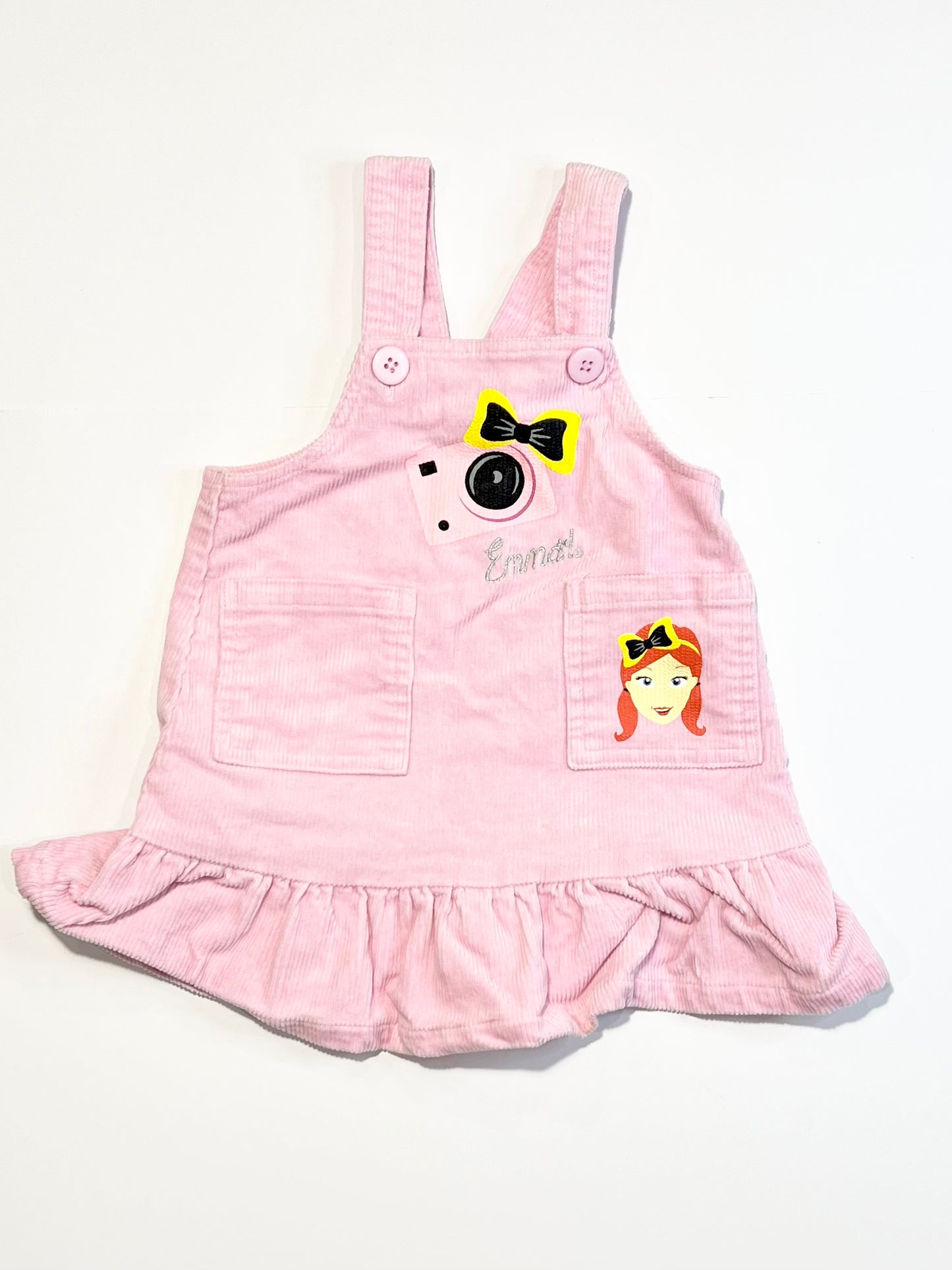 Pink corduroy pinafore - Size 2