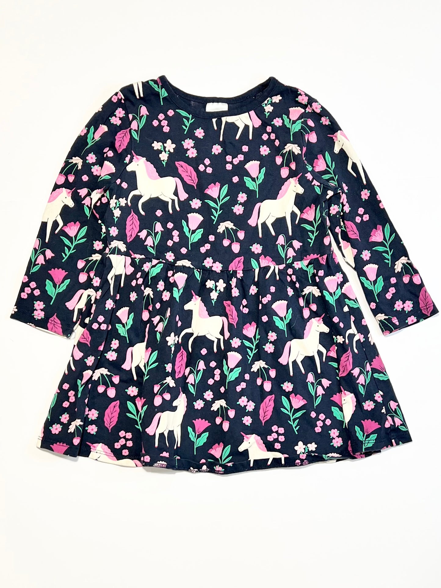 Unicorn jersey dress - Size 2