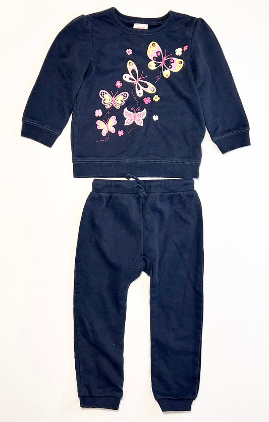 Navy butterfly tracksuit - Size 2