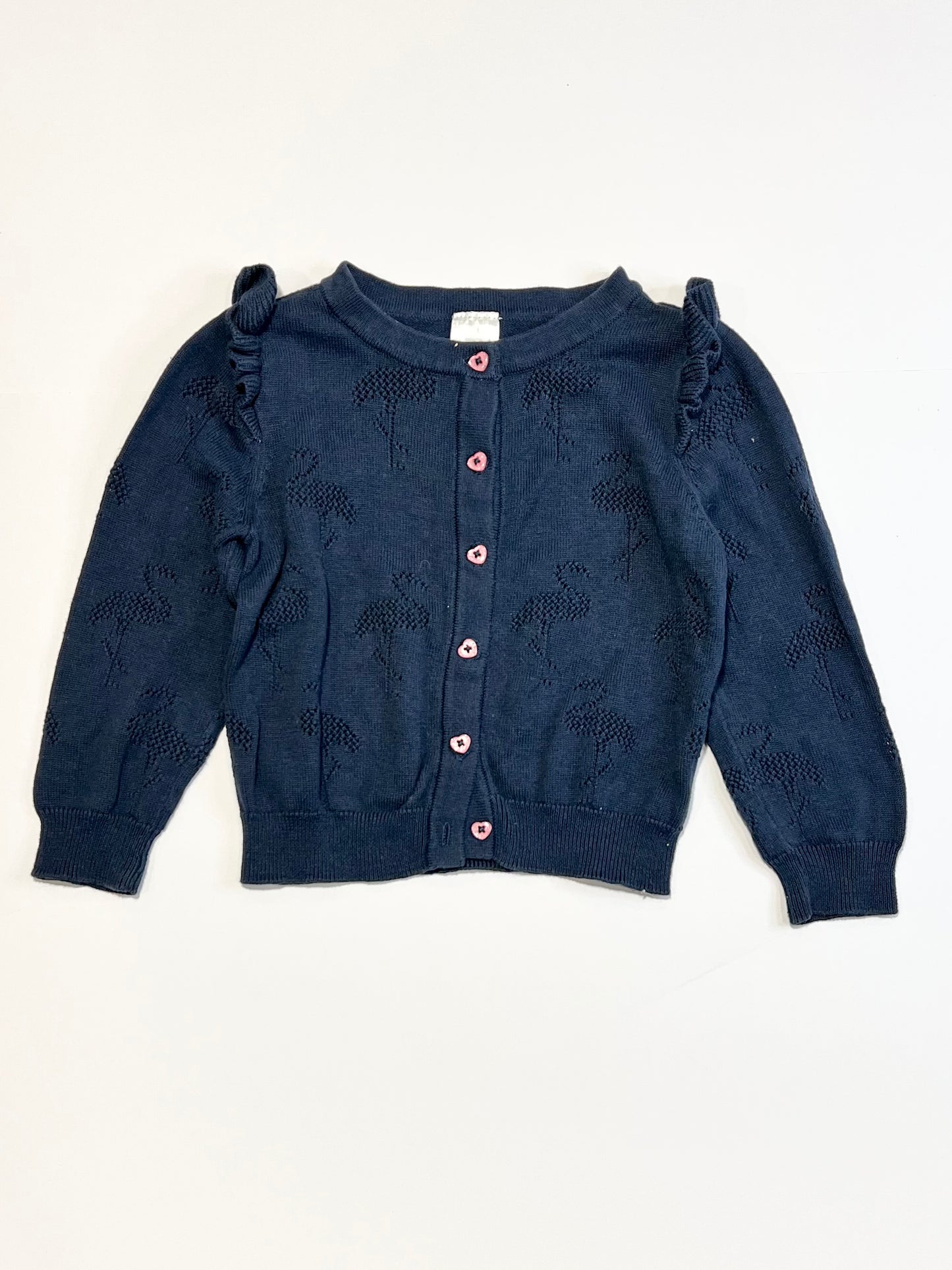 Navy flamingo cardigan - Size 2