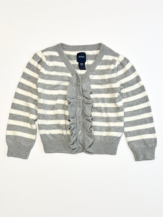 Striped ruffle cardigan - Size 2