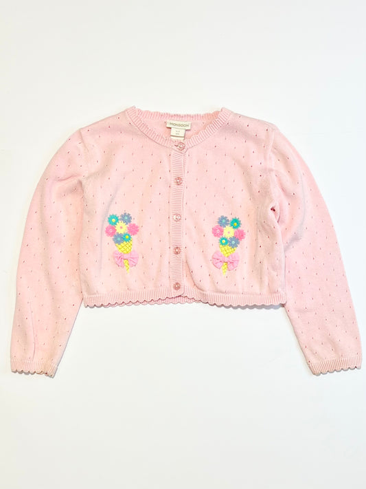 Pink cropped cardigan - Size 2-3