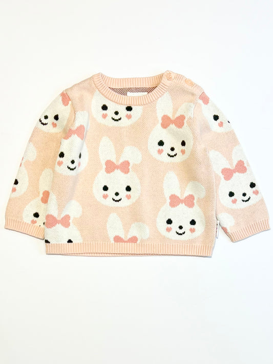 Pink bunny jumper - Size 2