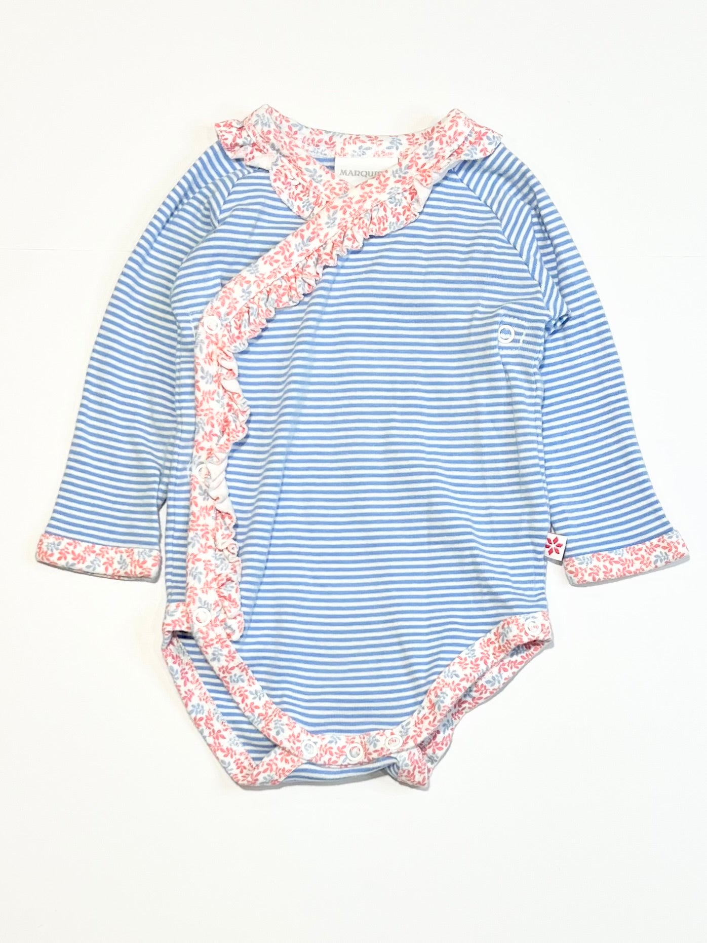 Striped cross-over bodysuit - Size 00