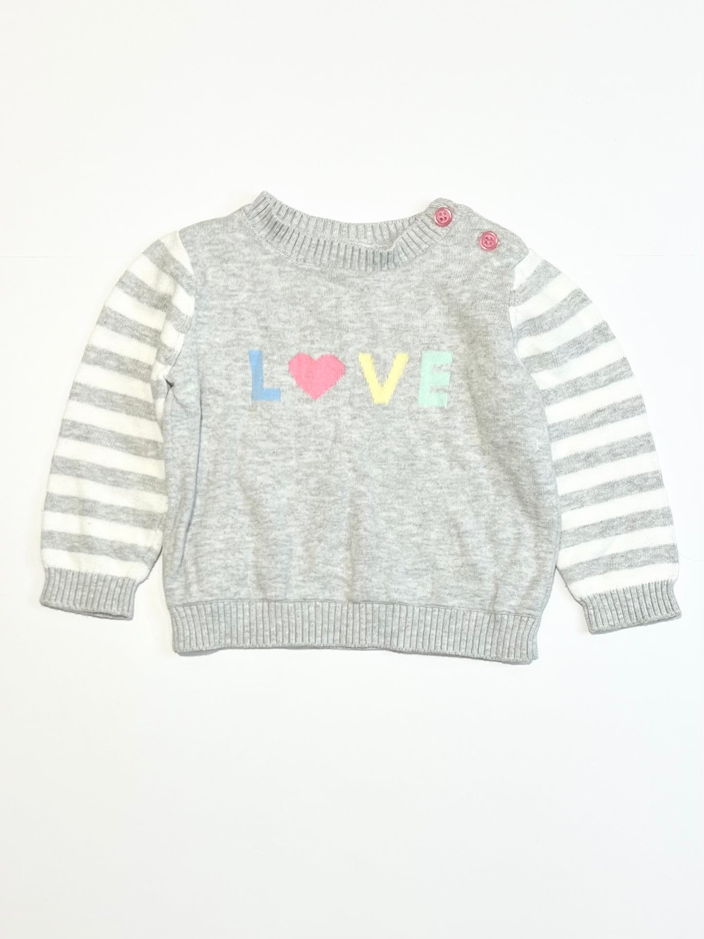 Grey love jumper - Size 00