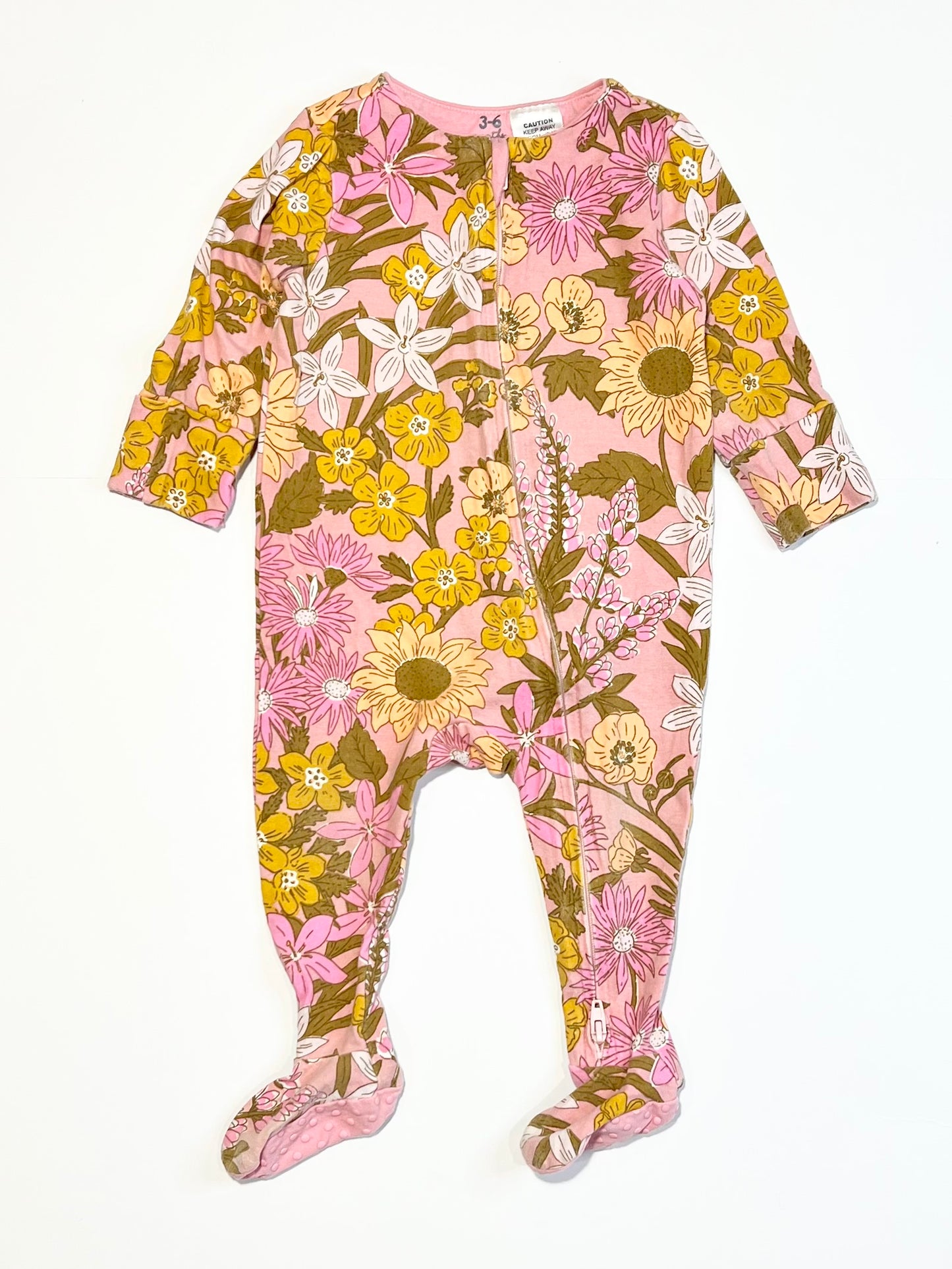 Floral zip onesie - Size 00
