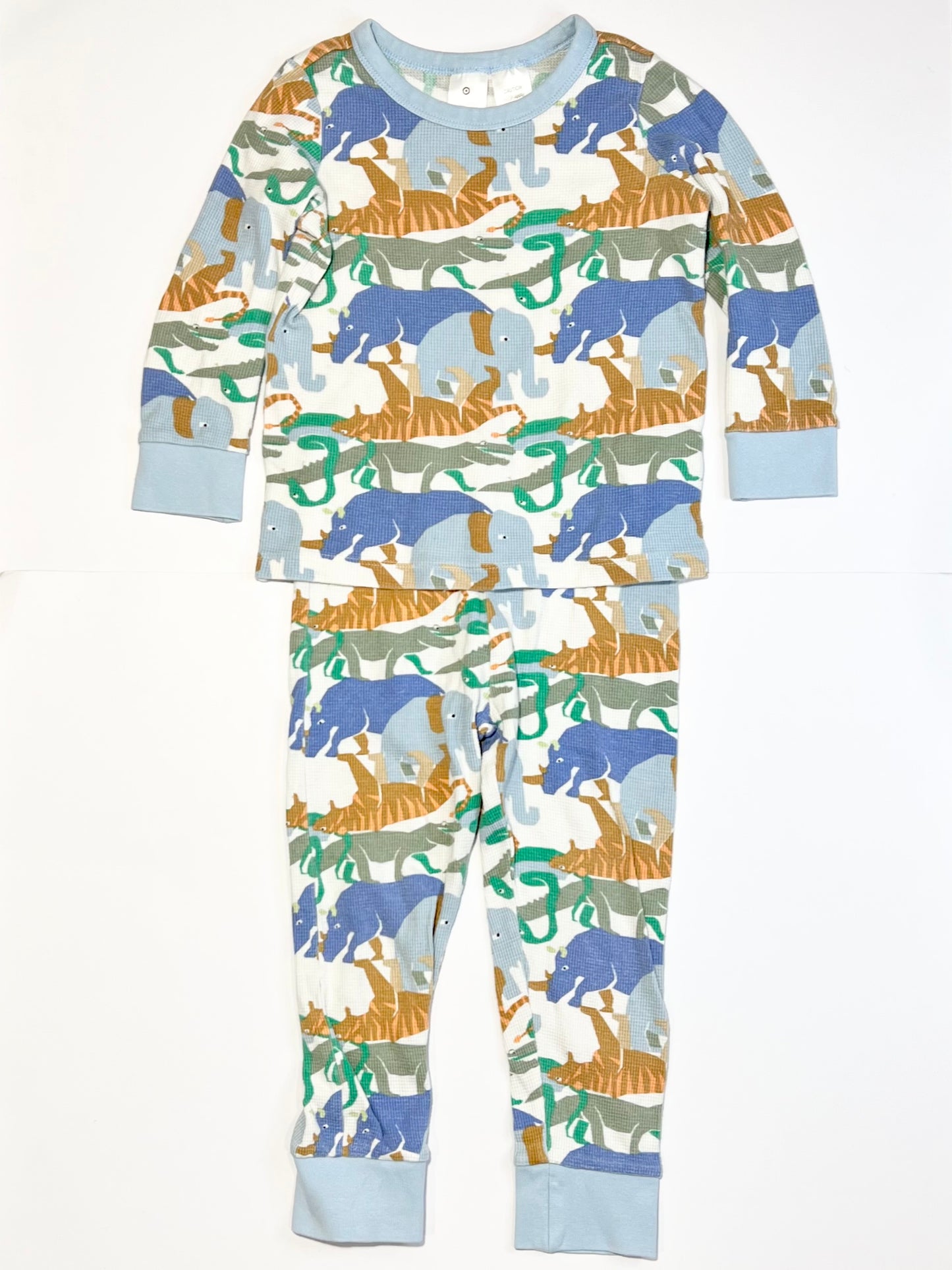 Waffle animal pyjamas - Size 3