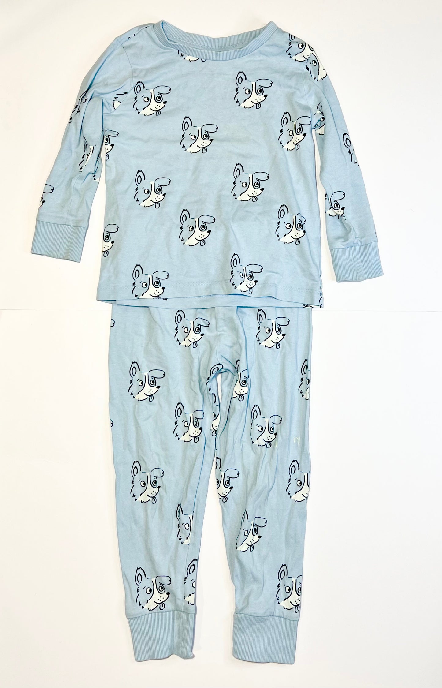 Blue puppy pyjamas - Size 3