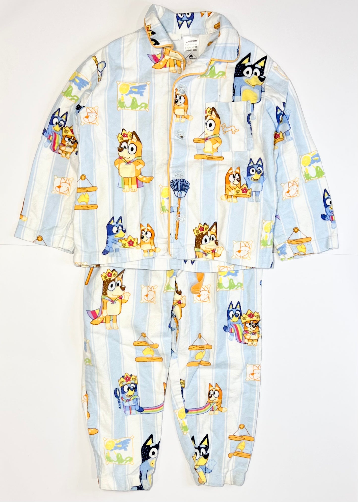 Bluey flannelette pyjamas - Size 3