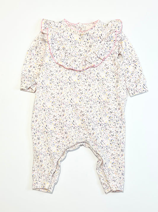Speckled ruffle onesie - Size 00