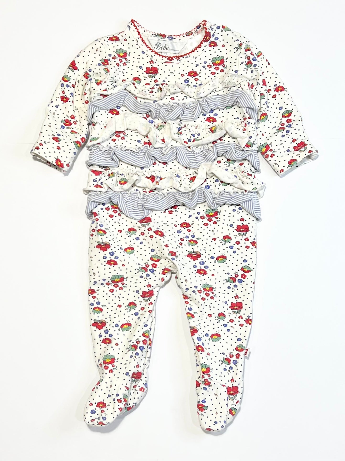Floral ruffle onesie - Size 00