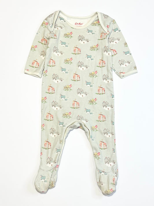 Green animals onesie - Size 00