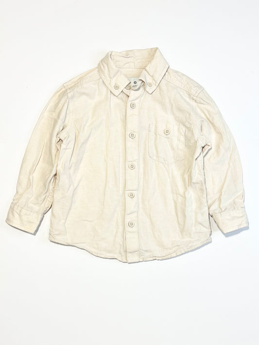 Tan woven shirt - Size 3