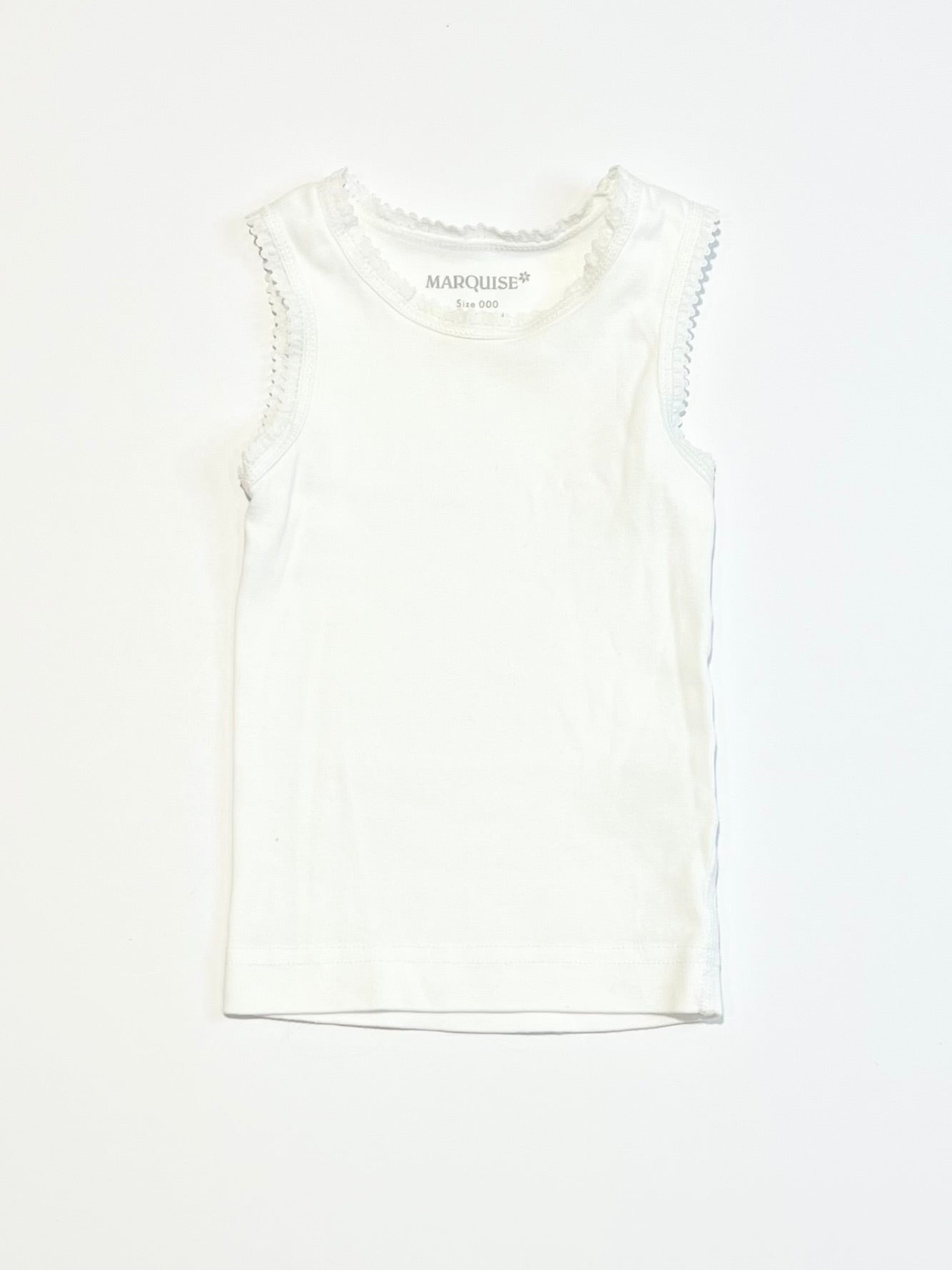 White lace trim singlet - Size 000