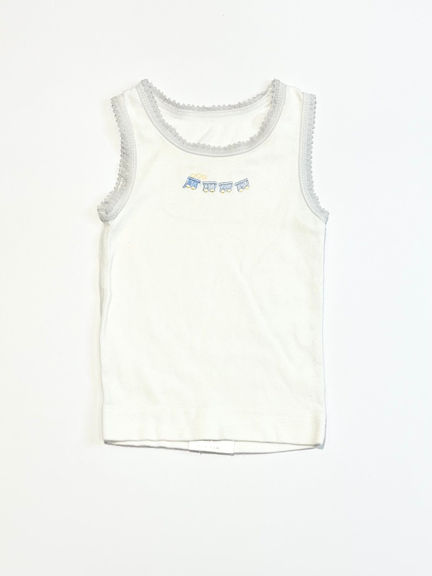 Blue train singlet - Size 000