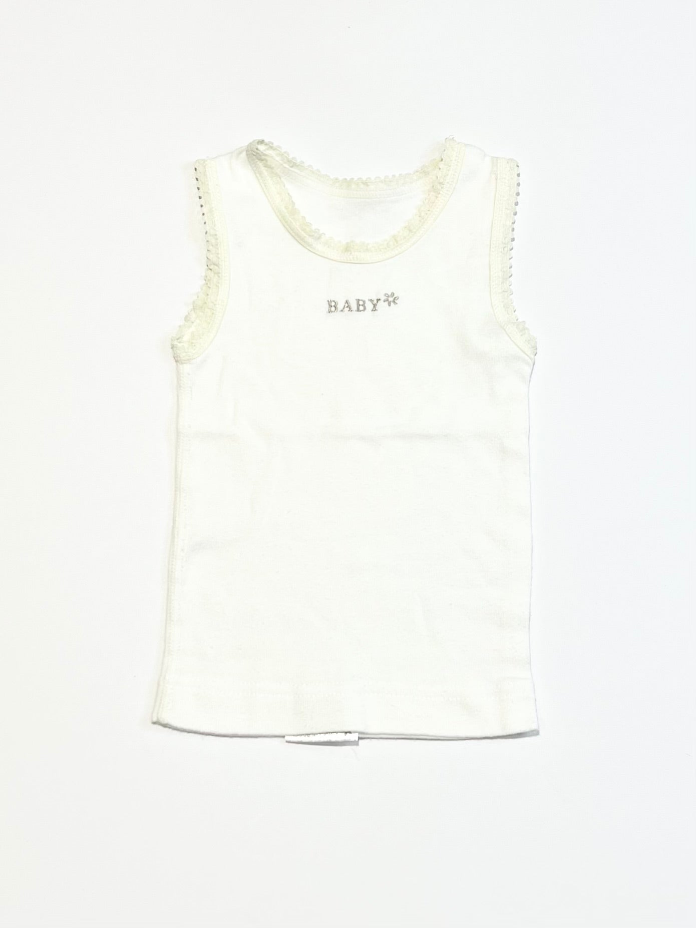 Embroidered baby singlet - Size 000