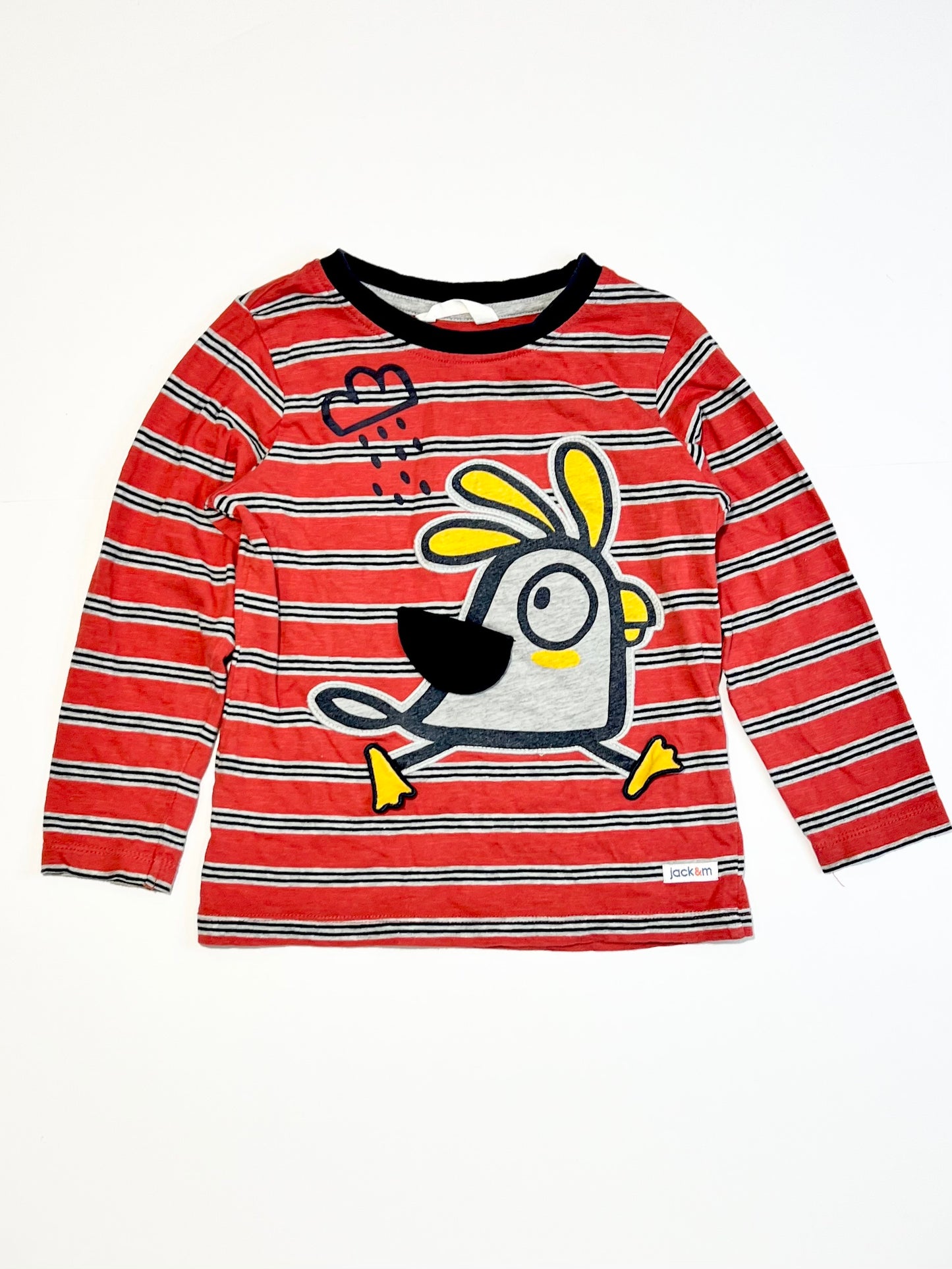 Striped bird top - Size 3